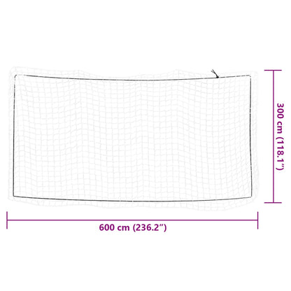 Anhängernetz mit Gummiseil Weiß 6x3 m PP