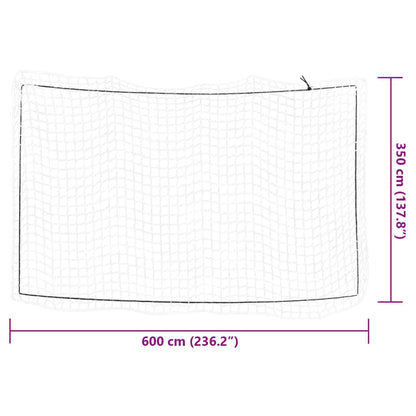 Anhängernetz mit Gummiseil Weiß 6x3,5 m PP