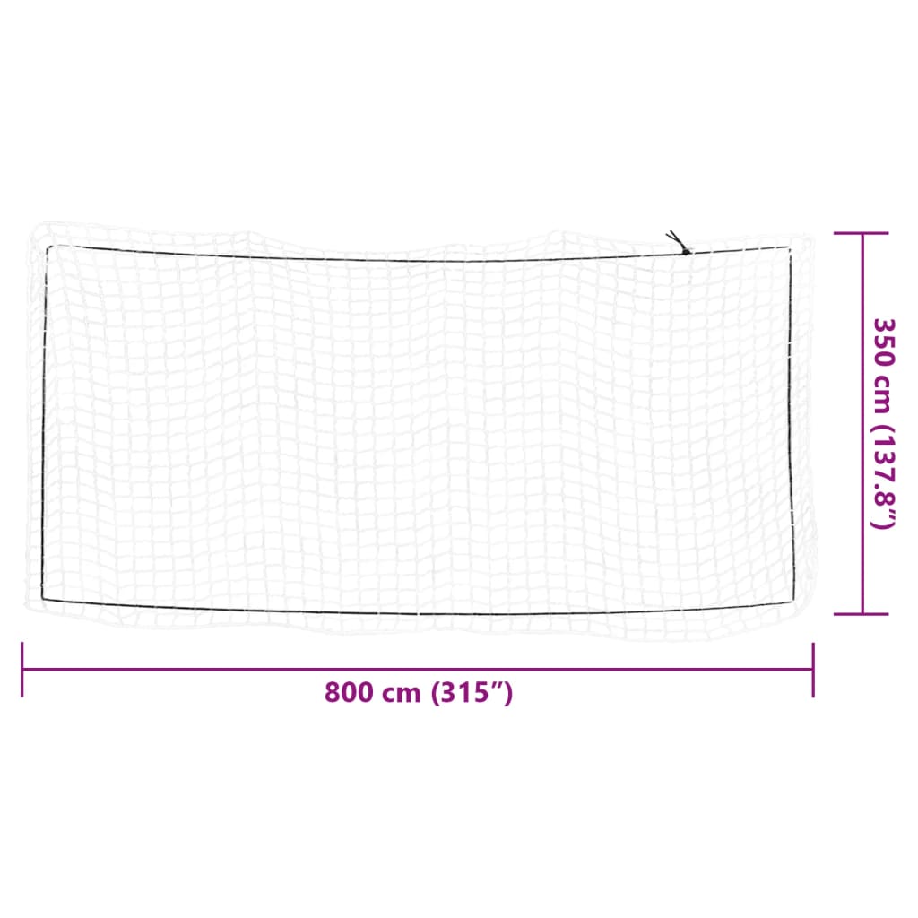 Anhängernetz mit Gummiseil Weiß 8x3,5 m PP