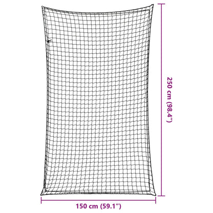 Anhängernetz mit Gummiseil Schwarz 2,5x1,5 m PP