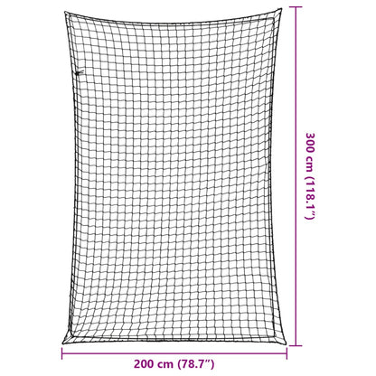 Anhängernetz mit Gummiseil Schwarz 3x2 m PP