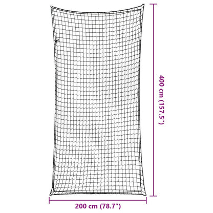 Anhängernetz mit Gummiseil Schwarz 4x2 m PP