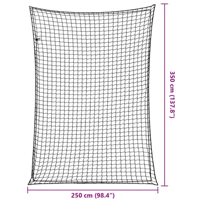 Anhängernetz mit Gummiseil Schwarz 3,5x2,5 m PP