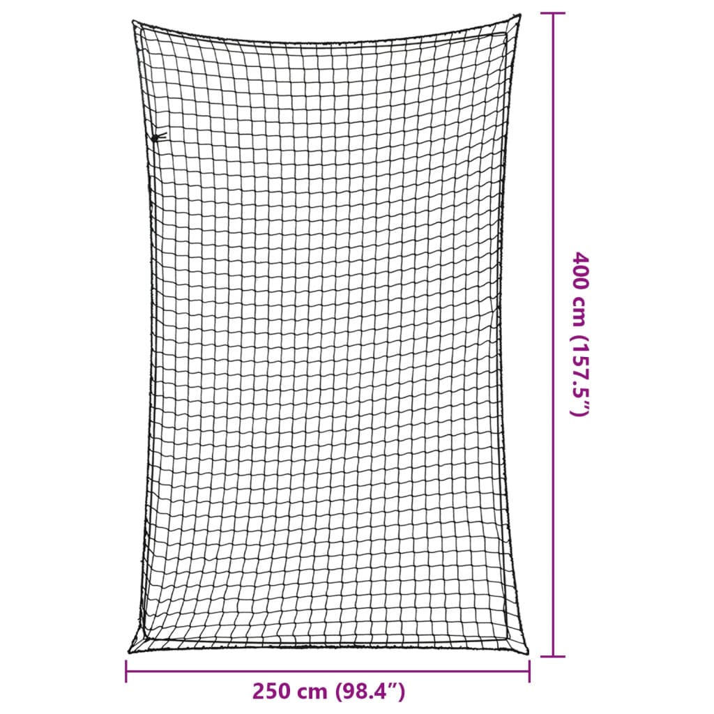 Anhängernetz mit Gummiseil Schwarz 4x2,5 m PP