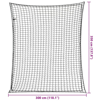 Anhängernetz mit Gummiseil Schwarz 3,5x3 m PP