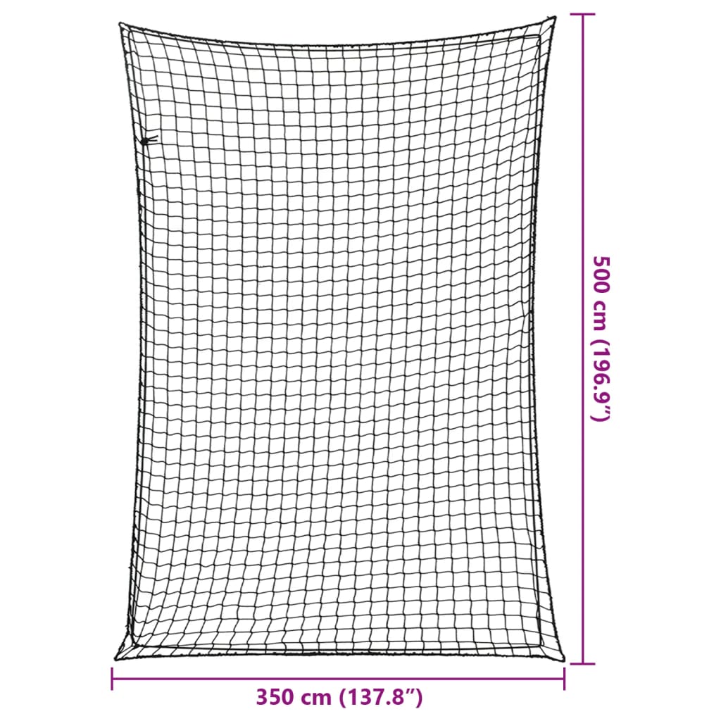 Anhängernetz mit Gummiseil Schwarz 5x3,5 m PP