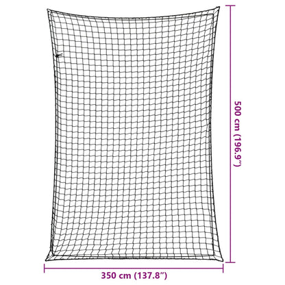 Anhängernetz mit Gummiseil Schwarz 5x3,5 m PP