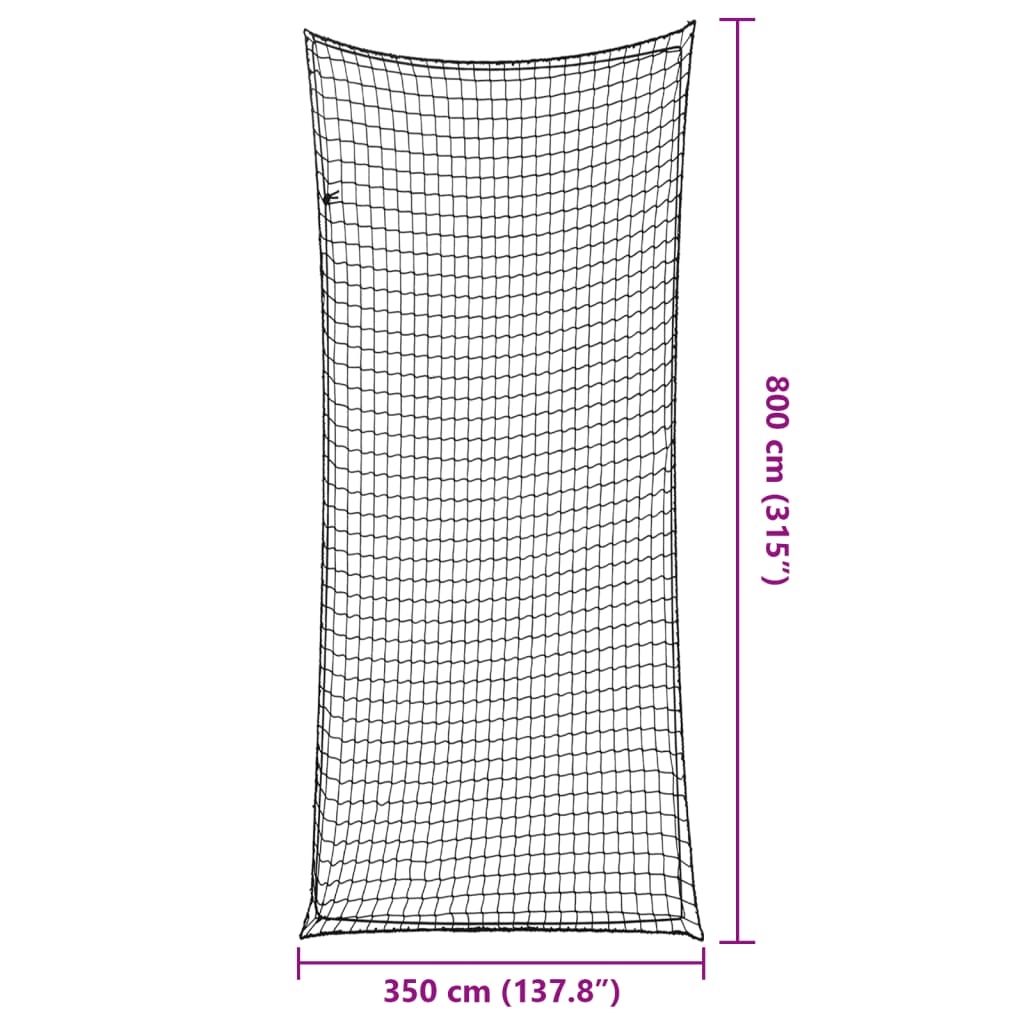 Anhängernetz mit Gummiseil Schwarz 8x3,5 m PP