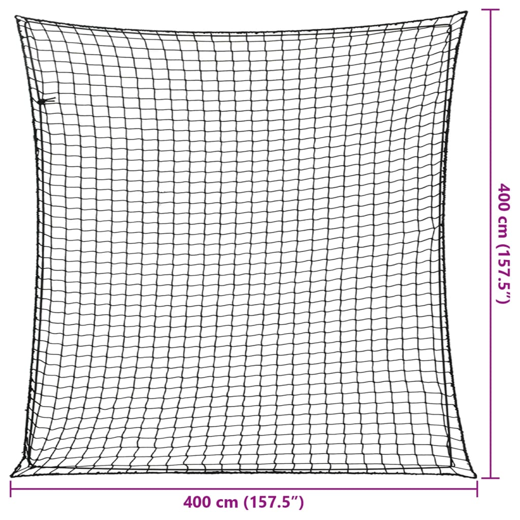 Anhängernetz mit Gummiseil Schwarz 4x4 m PP