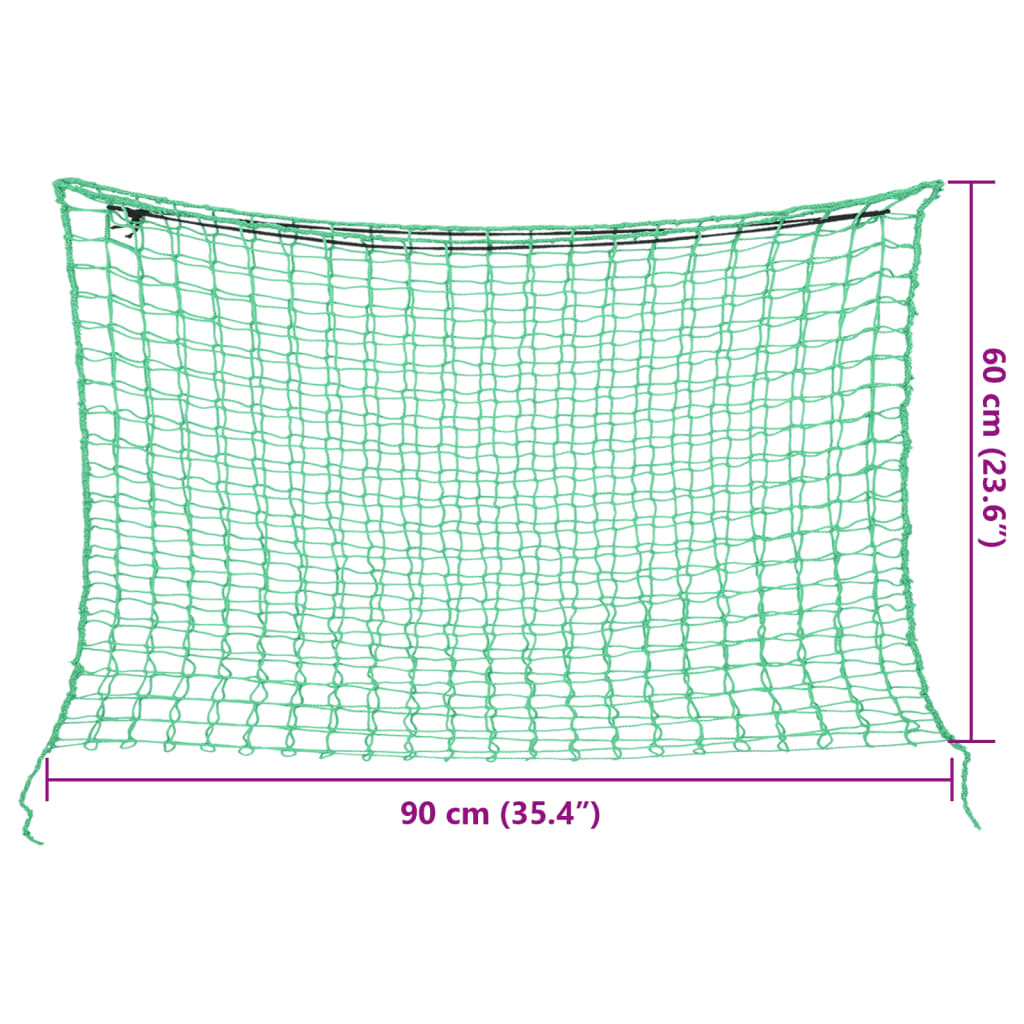 Heunetze 2 Stk. Rechteckig Grün 90x60 cm PP