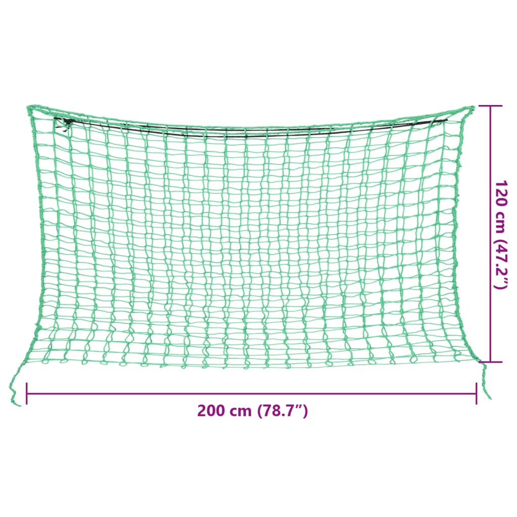 Heunetze 2 Stk. Rechteckig Grün 200x120 cm PP