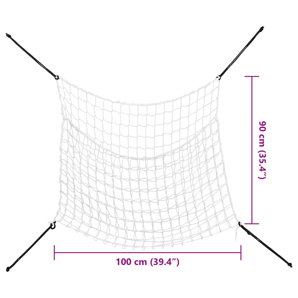 Heunetze 2 Stk. Rechteckig Weiß 100x90 cm PP