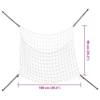 Heunetze 2 Stk. Rechteckig Weiß 100x90 cm PP