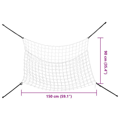 Heunetze 2 Stk. Rechteckig Weiß 150x90 cm PP