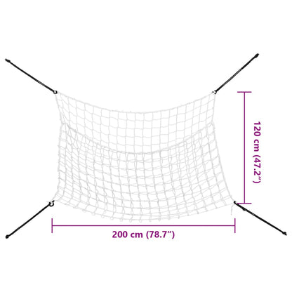 Heunetze 2 Stk. Rechteckig Weiß 200x120 cm PP