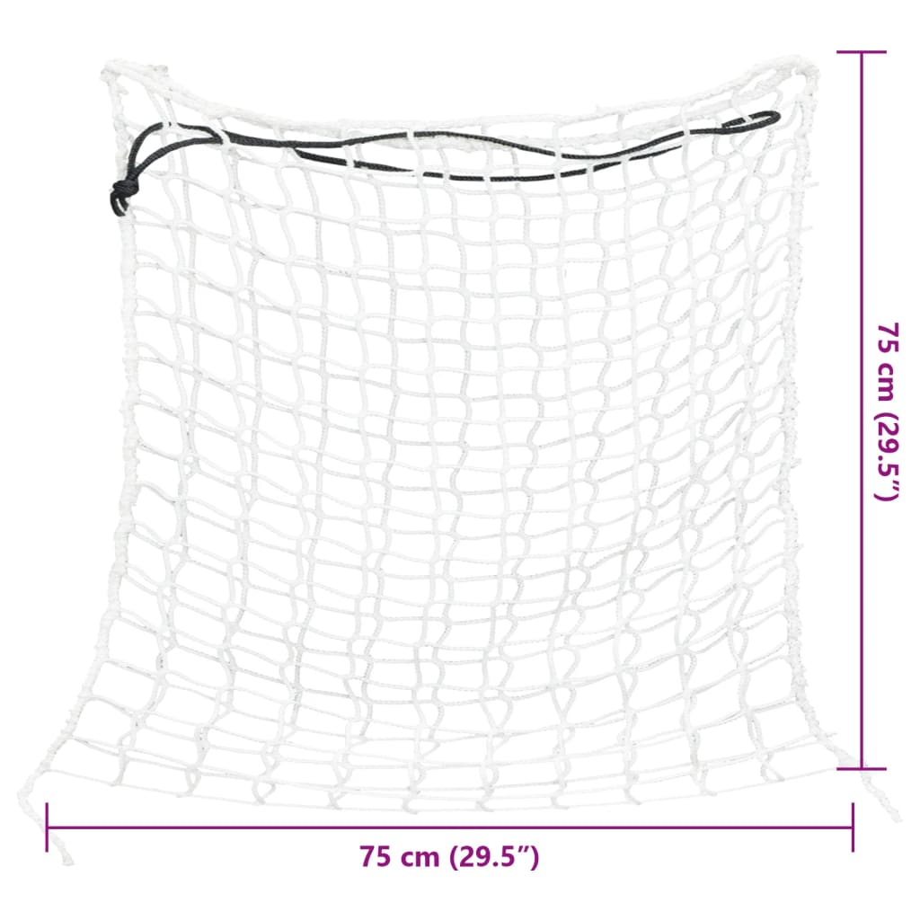 Heunetze 2 Stk. Quadratisch Weiß 75x75 m PP