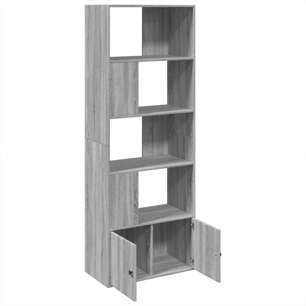 Bücherregal Grau Sonoma 70x36x189 cm Holzwerkstoff