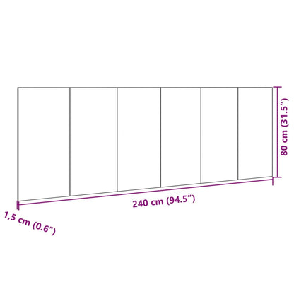 Kopfteil mit Nachttischen Sonoma-Eiche 240 cm Holzwerkstoff