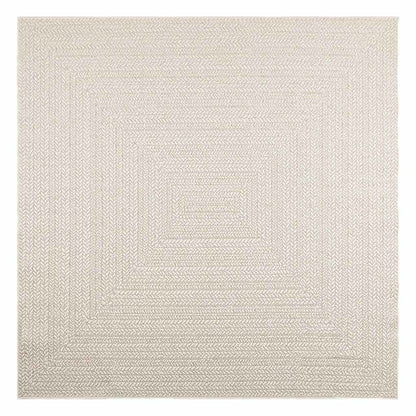 Teppich ZIZUR Creme 200x200 cm Jute-Optik Indoor und Outdoor
