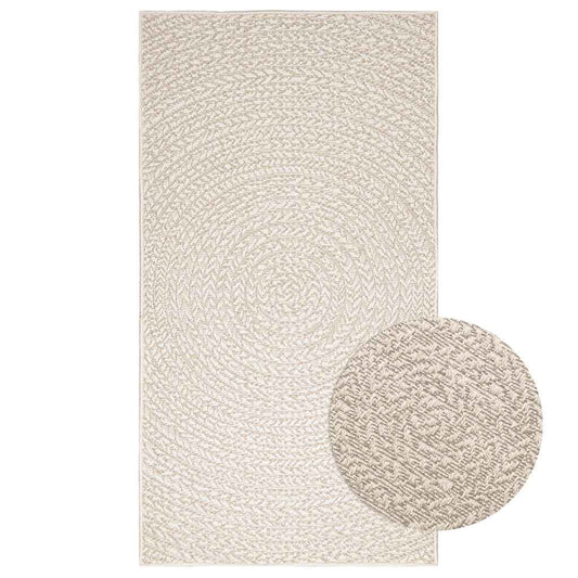 Teppich ZIZUR Creme 80x150 cm Jute-Optik Indoor und Outdoor