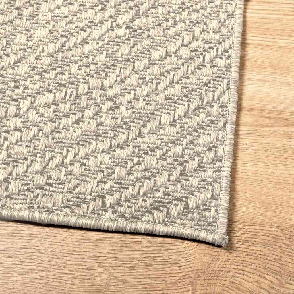 Teppich ZIZUR Creme 140x200 cm Jute-Optik Indoor und Outdoor