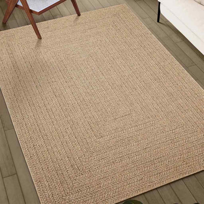 Tappeto ZIZUR Beige 60x110 cm Effetto Juta per Interni ed Esterni