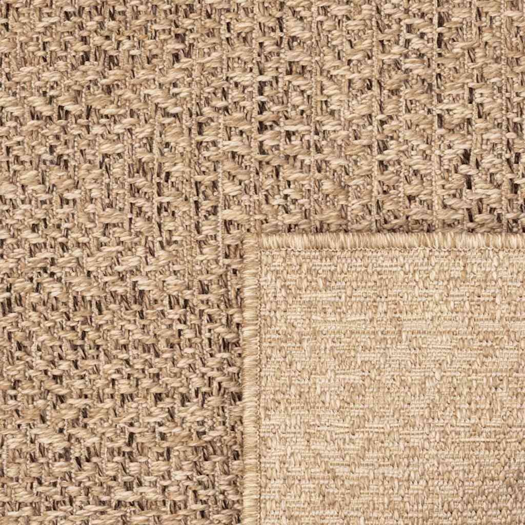 Tappeto ZIZUR Beige 60x110 cm Effetto Juta per Interni ed Esterni