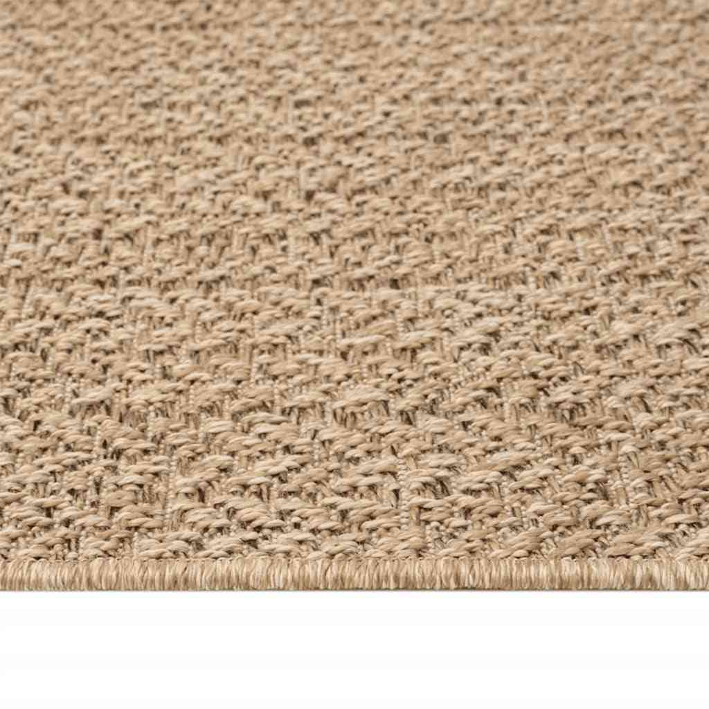 Tappeto ZIZUR Beige 60x110 cm Effetto Juta per Interni ed Esterni