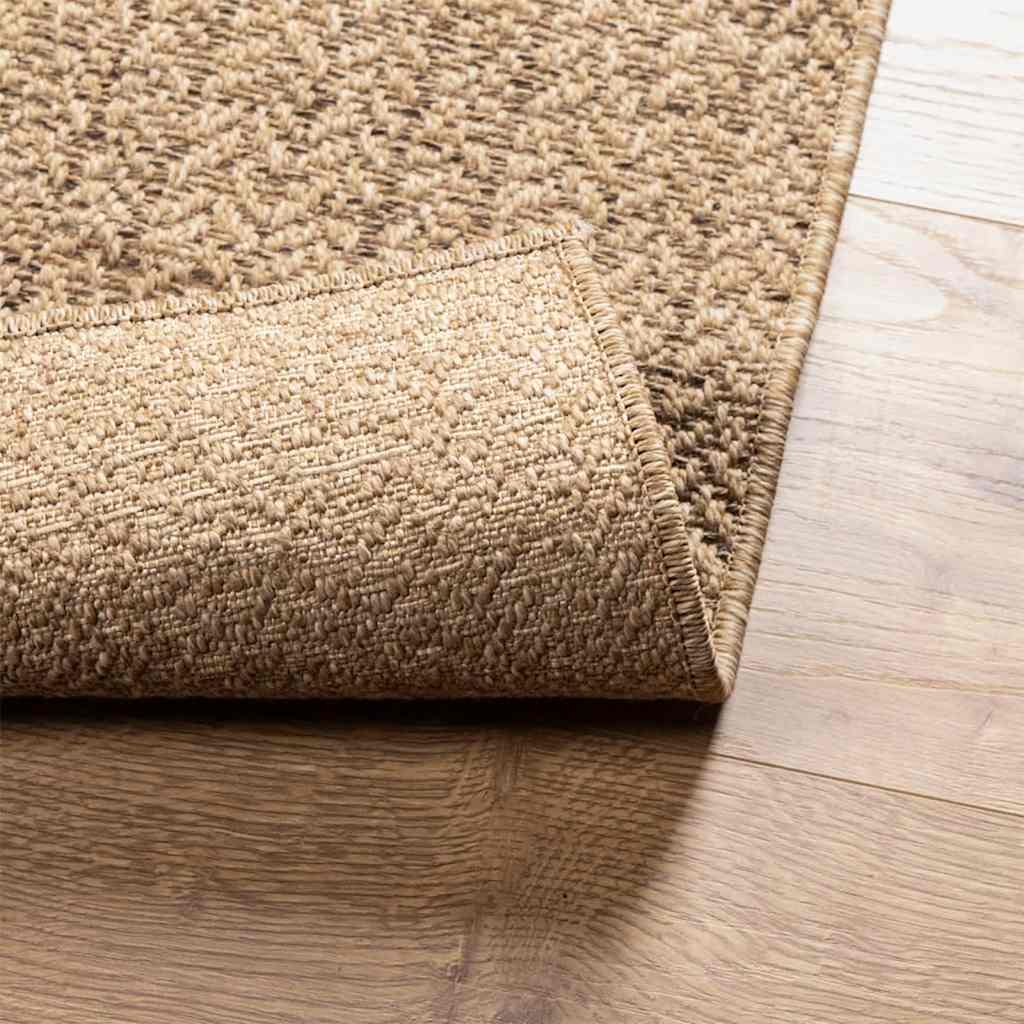 Teppich ZIZUR Beige 80x150 cm Jute-Optik Indoor und Outdoor