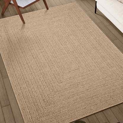 Tappeto ZIZUR Beige 80x250 cm Effetto Juta per Interni ed Esterni