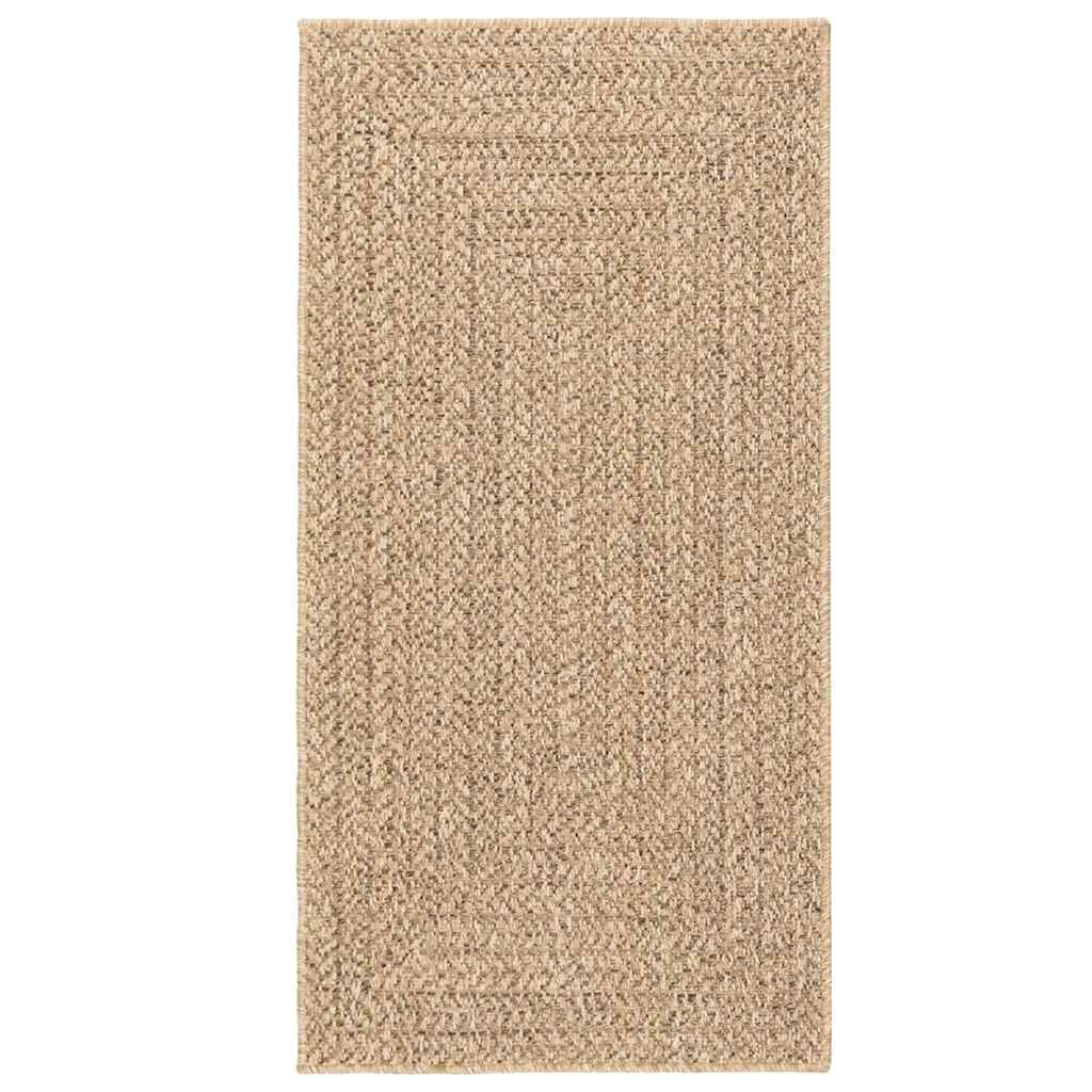 Tappeto ZIZUR Beige 80x250 cm Effetto Juta per Interni ed Esterni