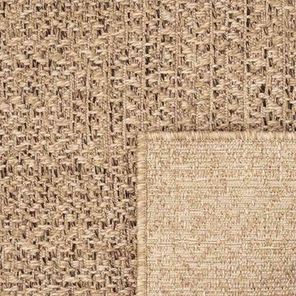Tappeto ZIZUR Beige 80x250 cm Effetto Juta per Interni ed Esterni