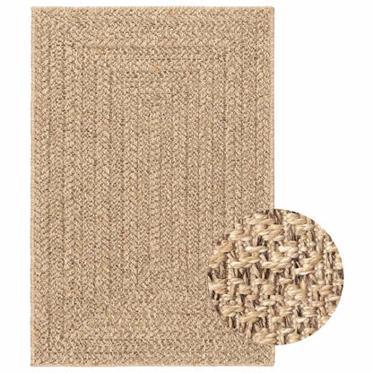 Tappeto ZIZUR Beige 120x120 cm Effetto Juta per Interni ed Esterni