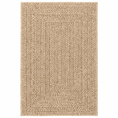 Tappeto ZIZUR Beige 120x120 cm Effetto Juta per Interni ed Esterni