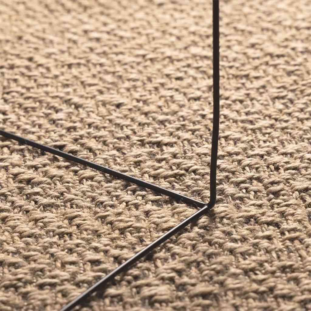 Tappeto ZIZUR Beige 120x120 cm Effetto Juta per Interni ed Esterni
