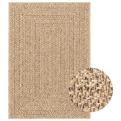 Teppich ZIZUR Beige 120x170 cm Jute-Optik Indoor und Outdoor