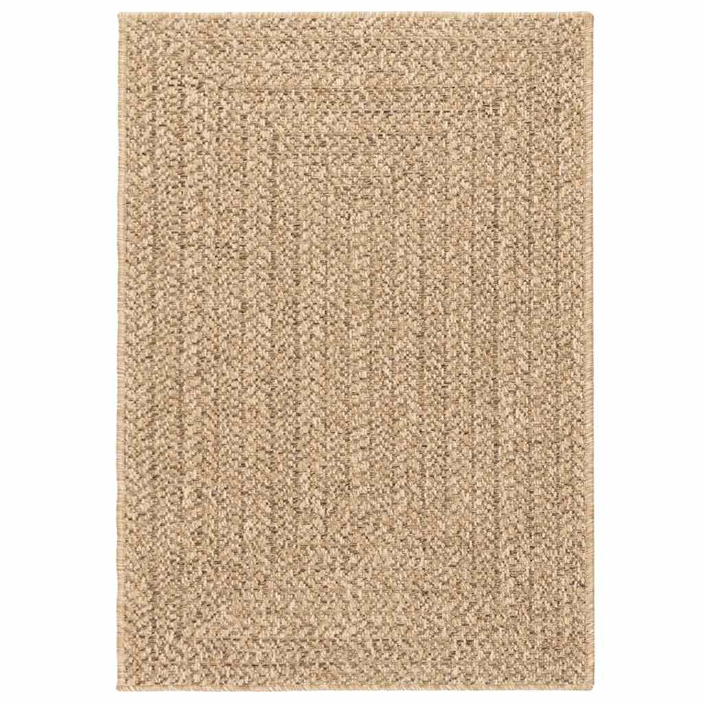 Teppich ZIZUR Beige 120x170 cm Jute-Optik Indoor und Outdoor