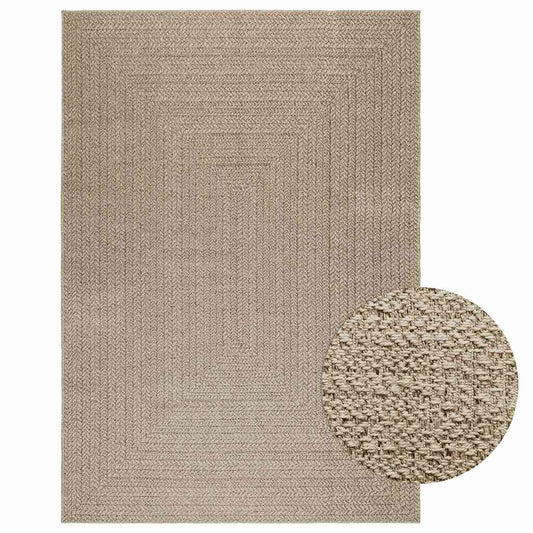 Teppich ZIZUR Beige 160x230 cm Jute-Optik Indoor und Outdoor