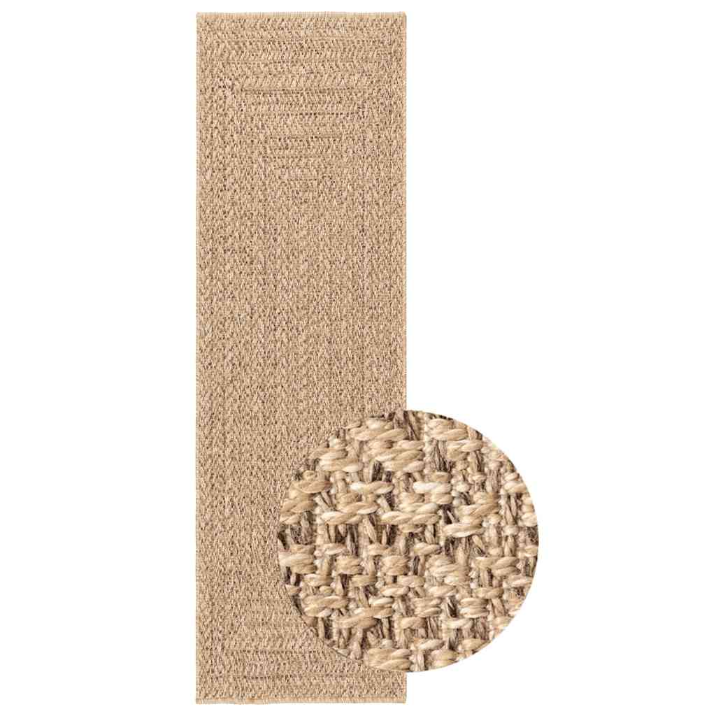 Teppich ZIZUR Beige 200x200 cm Jute-Optik Indoor und Outdoor