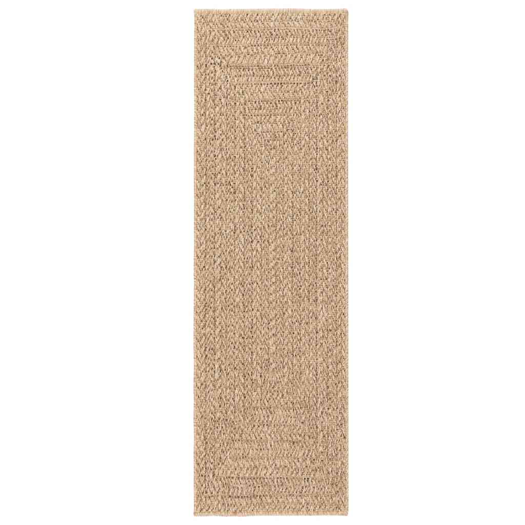 Teppich ZIZUR Beige 200x200 cm Jute-Optik Indoor und Outdoor