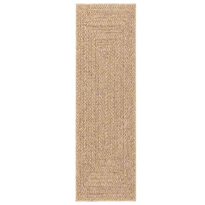 Teppich ZIZUR Beige 200x200 cm Jute-Optik Indoor und Outdoor