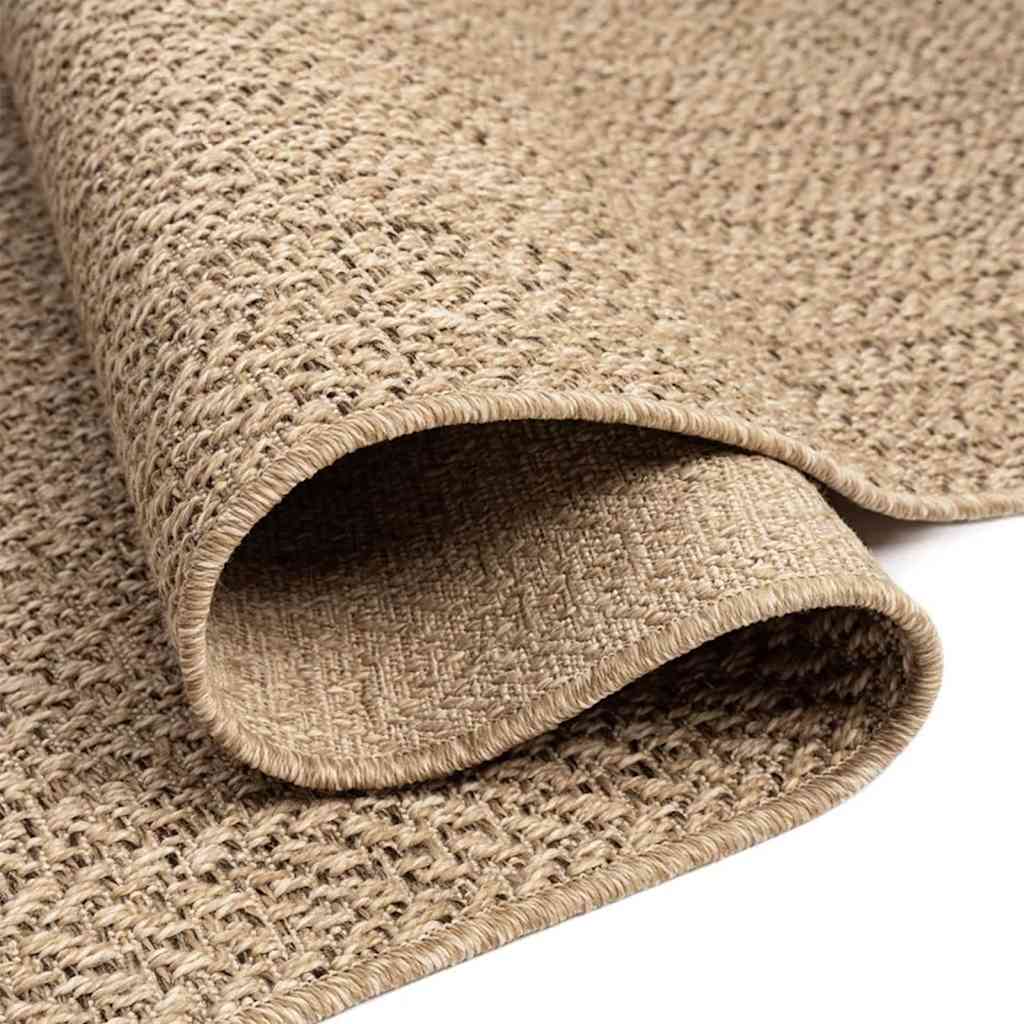 Teppich ZIZUR Beige 200x200 cm Jute-Optik Indoor und Outdoor