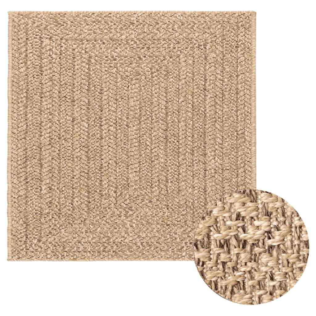 Teppich ZIZUR Beige 200x290 cm Jute-Optik Indoor und Outdoor