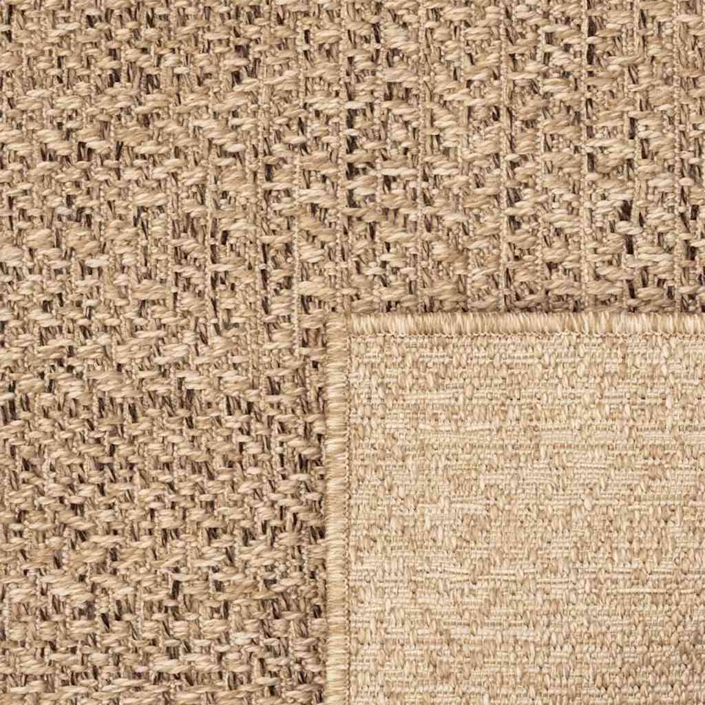 Teppich ZIZUR Beige 200x290 cm Jute-Optik Indoor und Outdoor