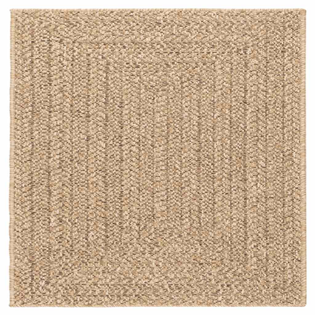 Teppich ZIZUR Beige 240x240 cm Jute-Optik Indoor und Outdoor