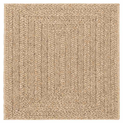 Teppich ZIZUR Beige 240x240 cm Jute-Optik Indoor und Outdoor