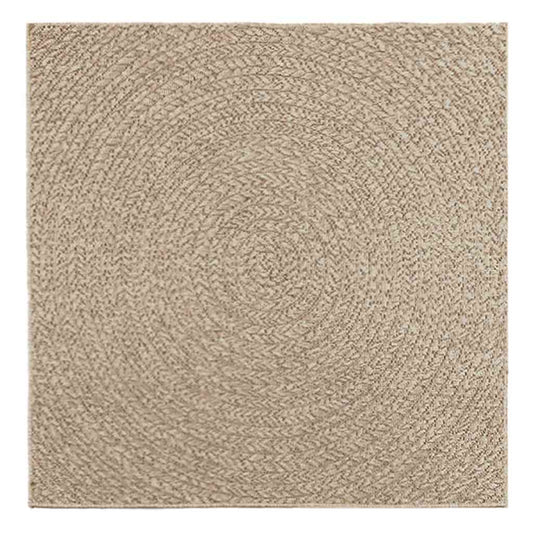 Tappeto ZIZUR Beige 120x120 cm Effetto Juta per Interni ed Esterni