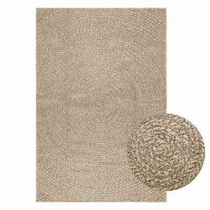 Tappeto ZIZUR Beige 120x170 cm Effetto Juta per Interni ed Esterni