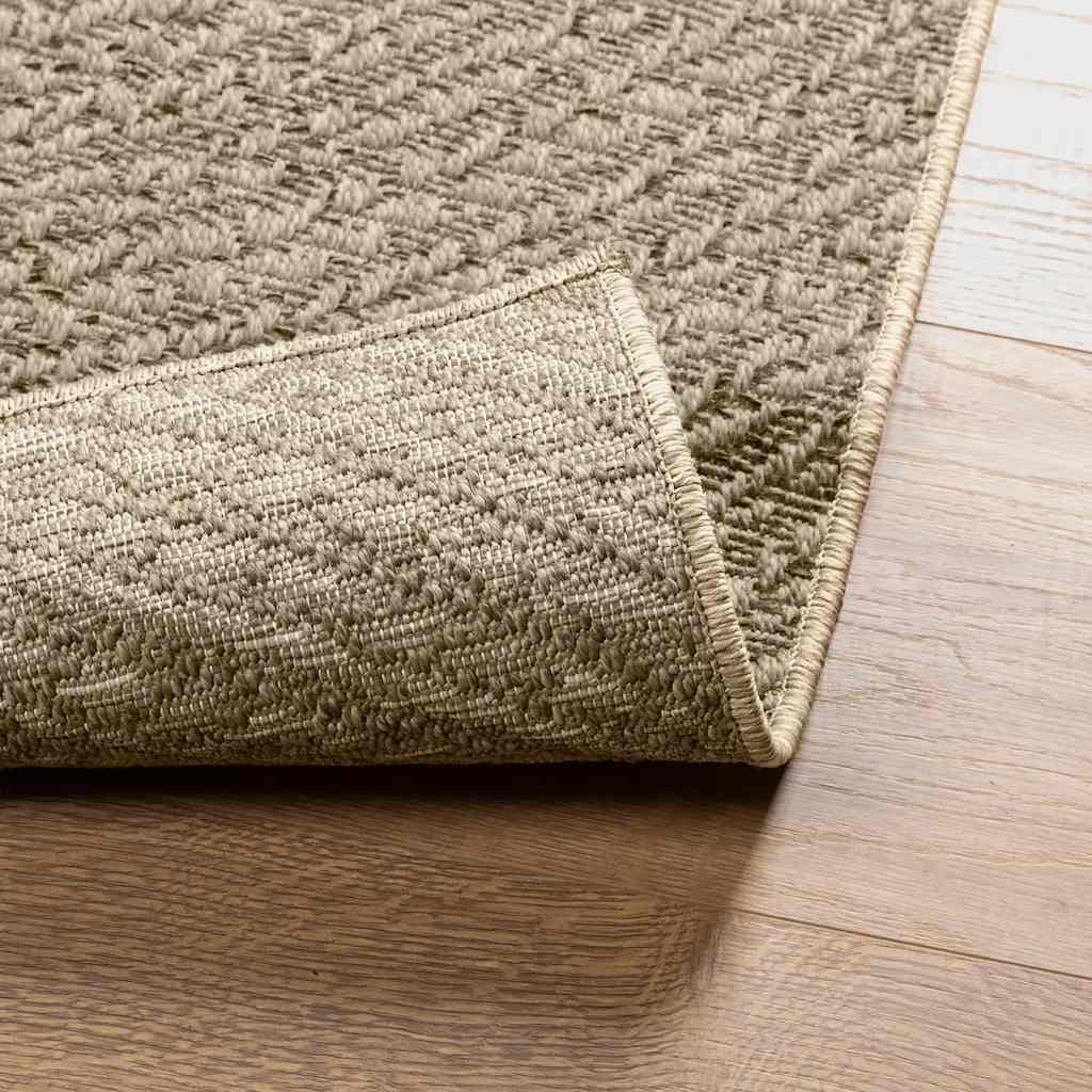 Tappeto ZIZUR Beige 120x170 cm Effetto Juta per Interni ed Esterni