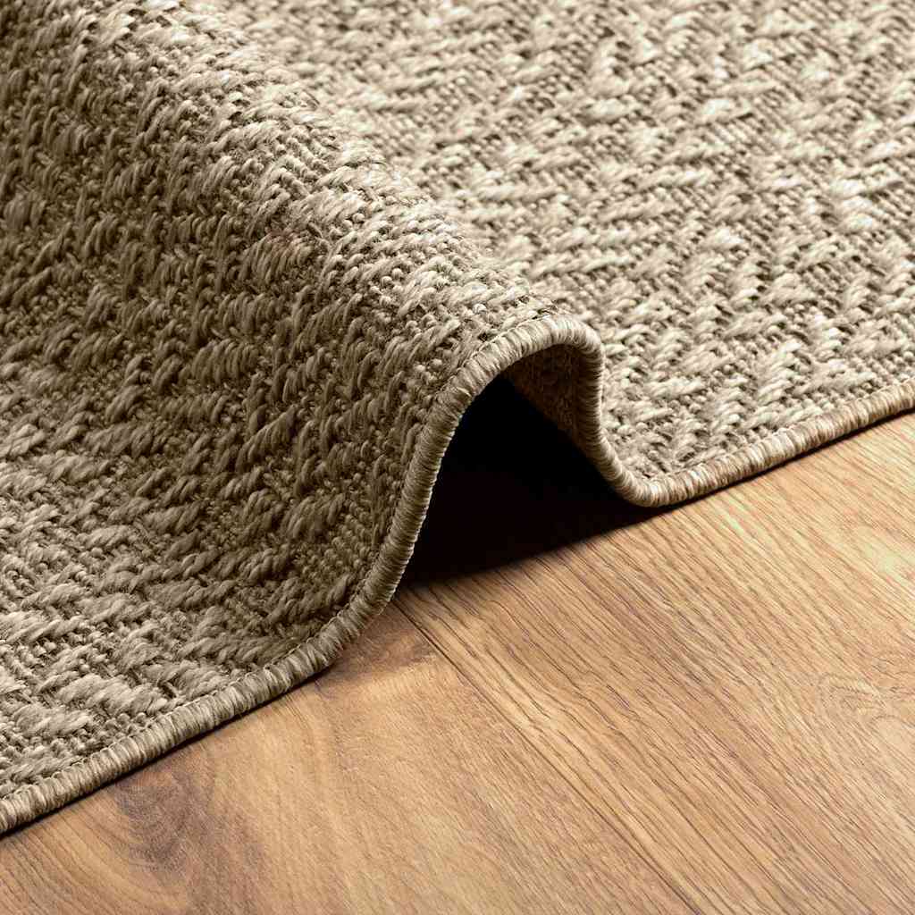 Tappeto ZIZUR Beige 120x170 cm Effetto Juta per Interni ed Esterni